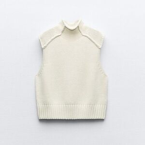 ZARA Pronounced Seam Knit Vest